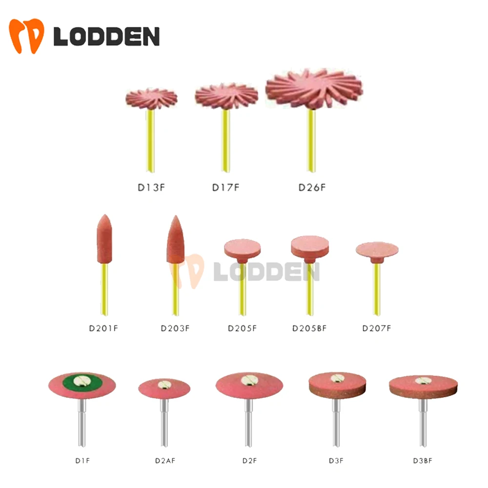 Dental Diamond Polishing Wheel Lab Tools for Zirconia All-ceramics Rubber Dentistry Drill Burs Fine Red Dentist