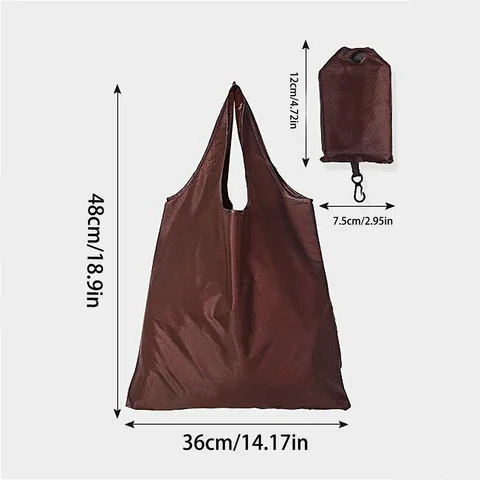 10/50/lot Customized Logo Shopping Bag Oxford Solid Color Eco-friendly Folding Reusable Portable Shoulder Handbag Travel Grocery