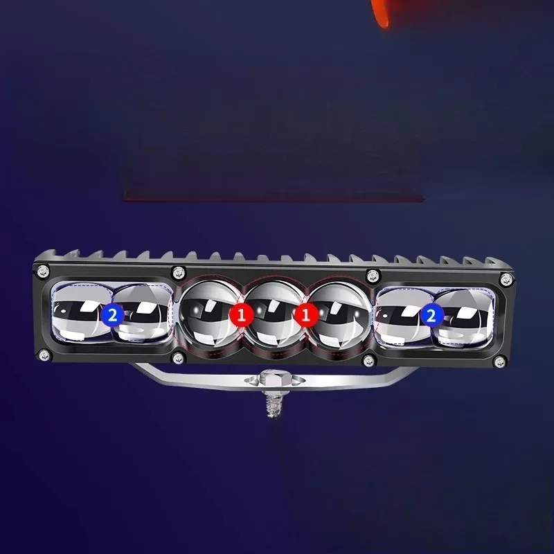 New car seven beads 3 laser concentrating paving high-power laser middle grid spotlights, truck external installation spotlights