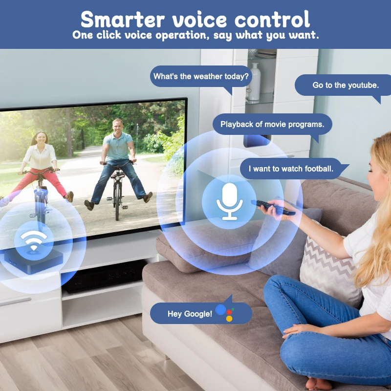 Q1 Smart tv box Android 10 Allwinner H313 con supporto Dual Wifi 2.4G e 5G Video HD 4K Lettore multimediale Voice BT 5.2 Set Top Box