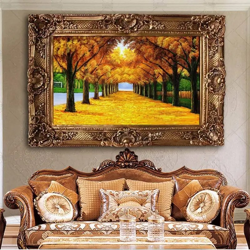 

European oil painting atmosphere decorative painting living room landscape landscape American entrance mural sofa background