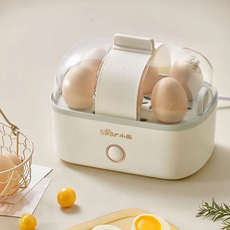 

6 Eggs Electric Egg Boiler Egg Custard Steaming Cooker Mini Breakfast Machine Auto Egg Cookers Portable Steamer Food Warmer 200W