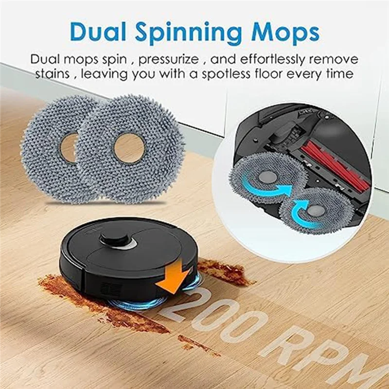 ABRG Vacuum Mop Pads for Roborock Q Revo Robot Vacuum Cleaner Spare Parts Accessories