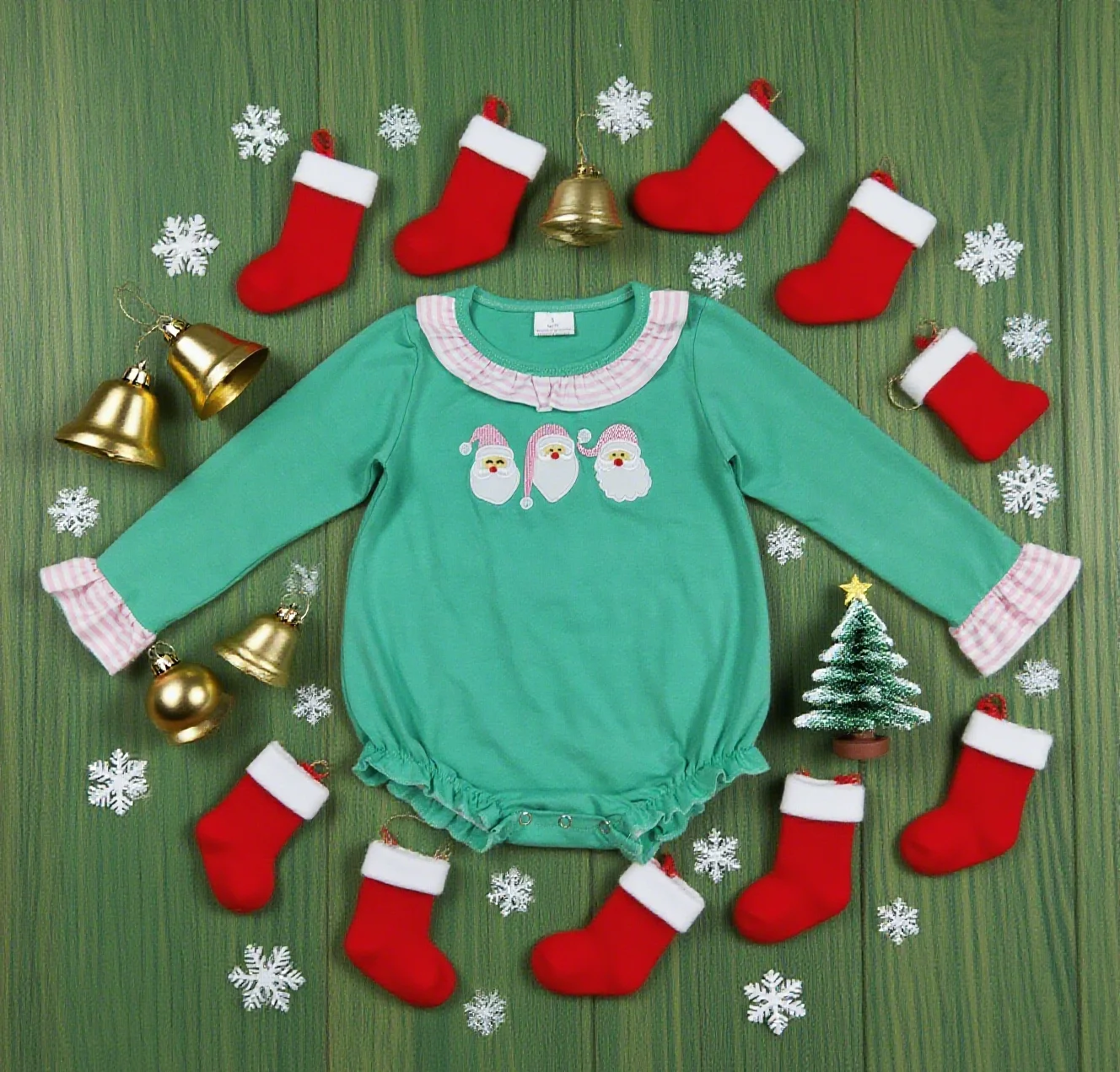 

Z820-03 LR2411 Baby Girls Bubbles Infant Jumpsuit Kids One-piece Newborn Romper Toddler Christmas Clothes