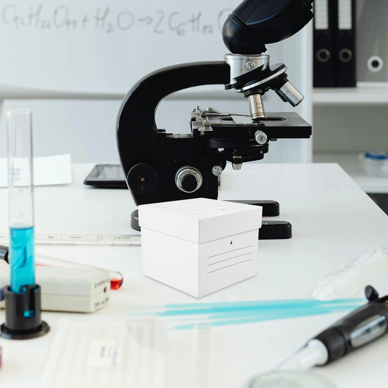 

50ml 16Grid Paper Tube Box for Microcentrifuge Tubes Storage Laboratory Teaching Equipment Container Holder Cryogenic