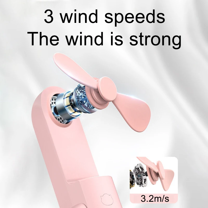 Podręczny mini wiatrak akademik biurowy artefakt ulga ciepła o dużej pojemności wentylator do ładowania