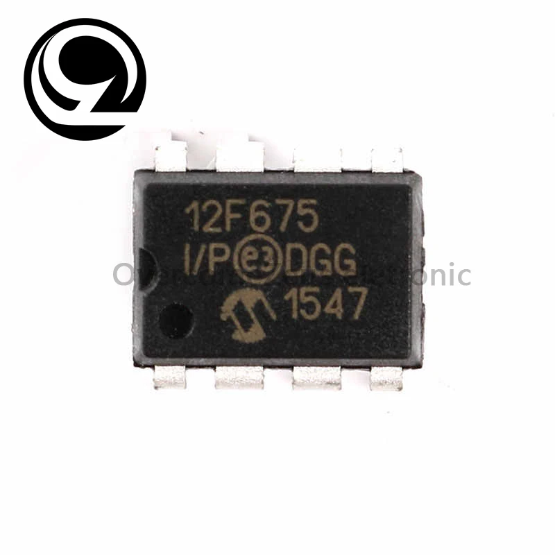 Original genuíno em linha PIC12F675-I P microcontrolador flash de 8 bits MCU DIP-8