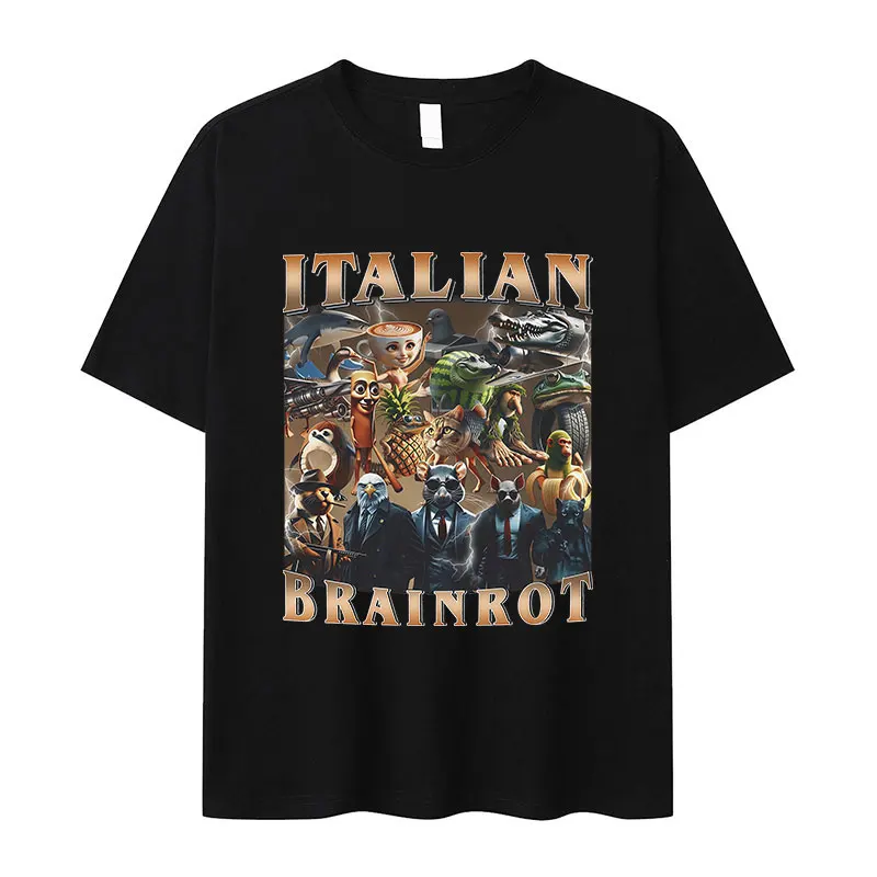 

Italian Brainrot Bombardiro Crocodilo Lirili Larila Tralalero Tralala Tung Tung Tung Sahur Graphics Unisex Short Sleeve T Shirts