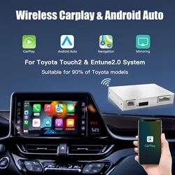 CARABC Wireless Apple Carplay Android Auto For TOYOTA RAV4 Corolla Tacoma Camry CHR Tundra Highlander Prius 4Runner Yaris Module