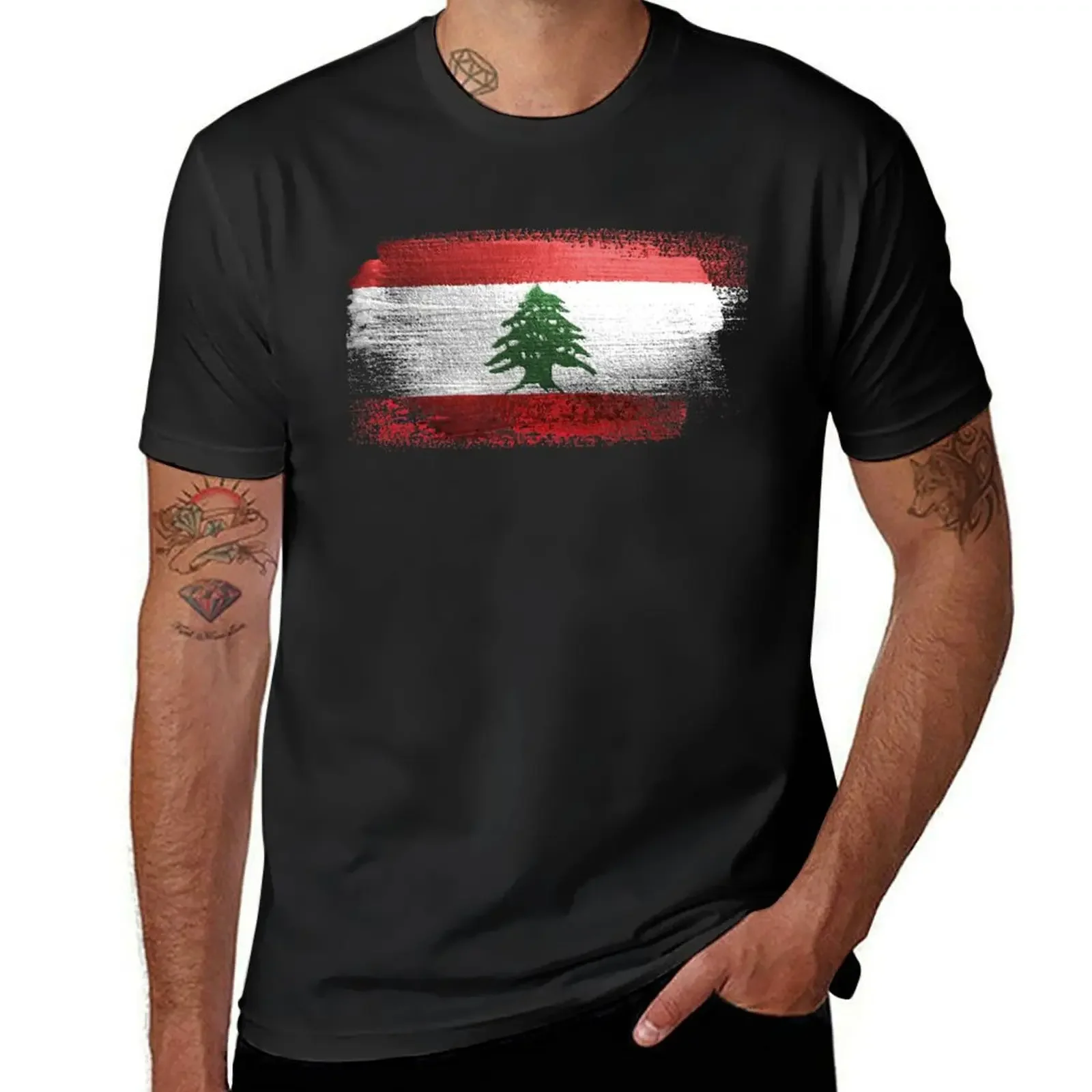 Lebanon T-Shirt Short sleeve tee blue archive graphic t shirts aesthetic clothes black t shirts for men