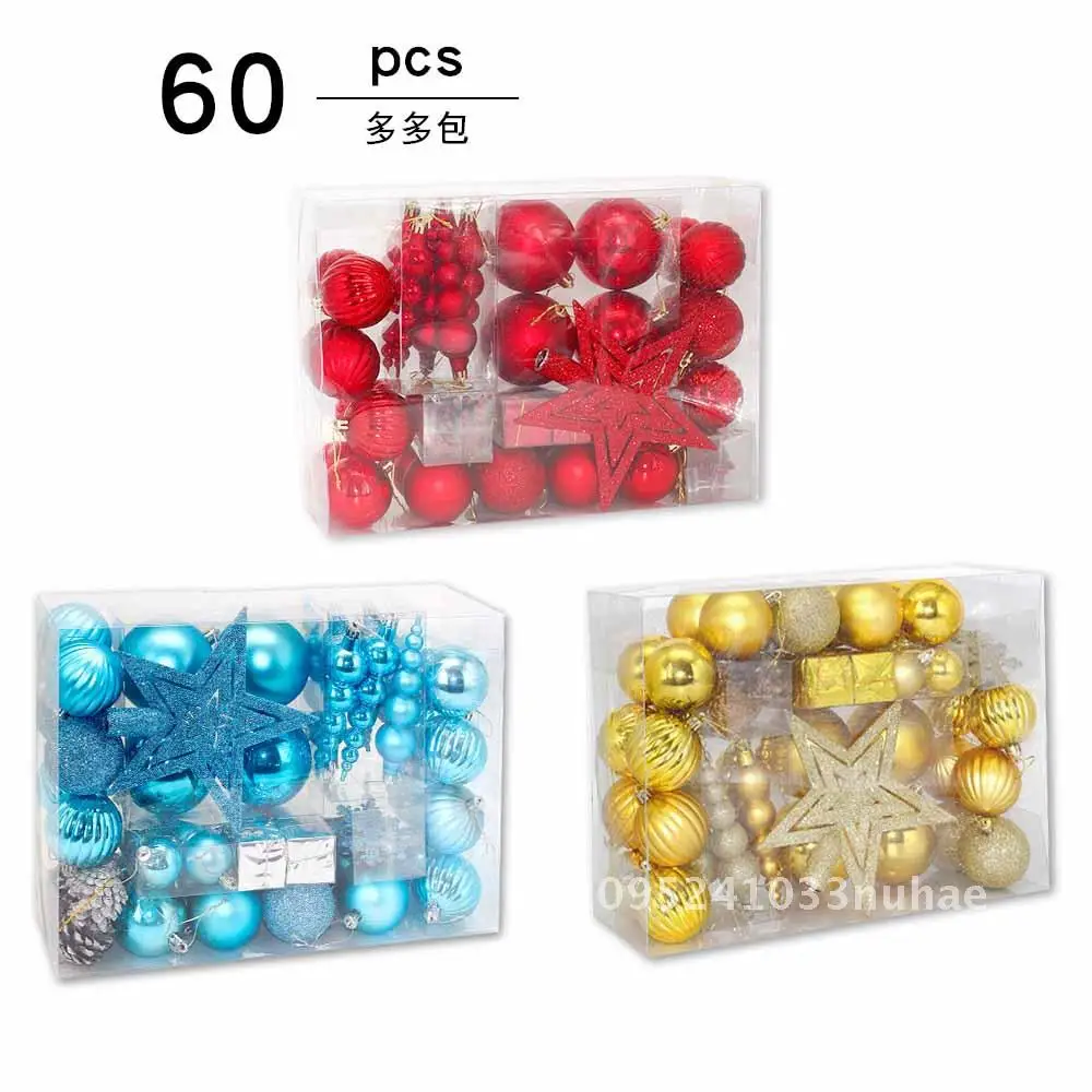 

New Christmas ball pine cones snowflake matte plating plastic ball Christmas tree pendant props