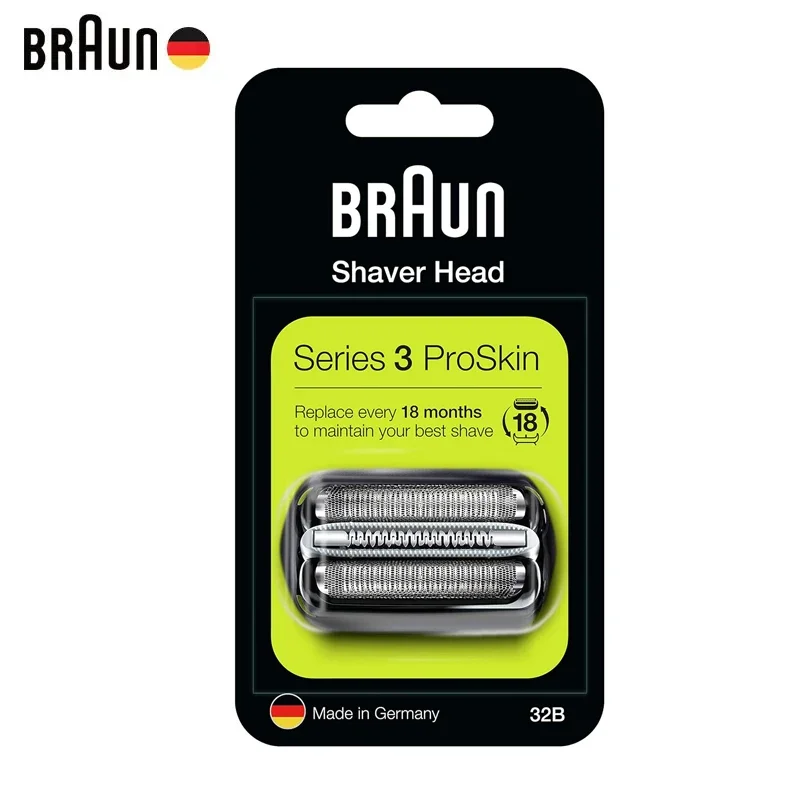 

Braun Series 3 Shaver Head 32B Men's Electric Razor Replacement Blade Foil Cutter Cassette for 3000s 3010s 3040s 3050cc 3070cc