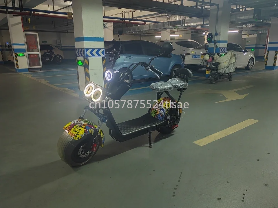 Large Wide Tire Adult Scooter Two-wheeled Off-road Vehicle Battery Car Scooter Motorcycle Sports Car