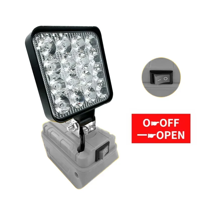 Led Work Light For Dewalt，18V Battery Portable Spotlight Cordless Outdoor Fishing Handheld Emergency ToolLight No Battery No US