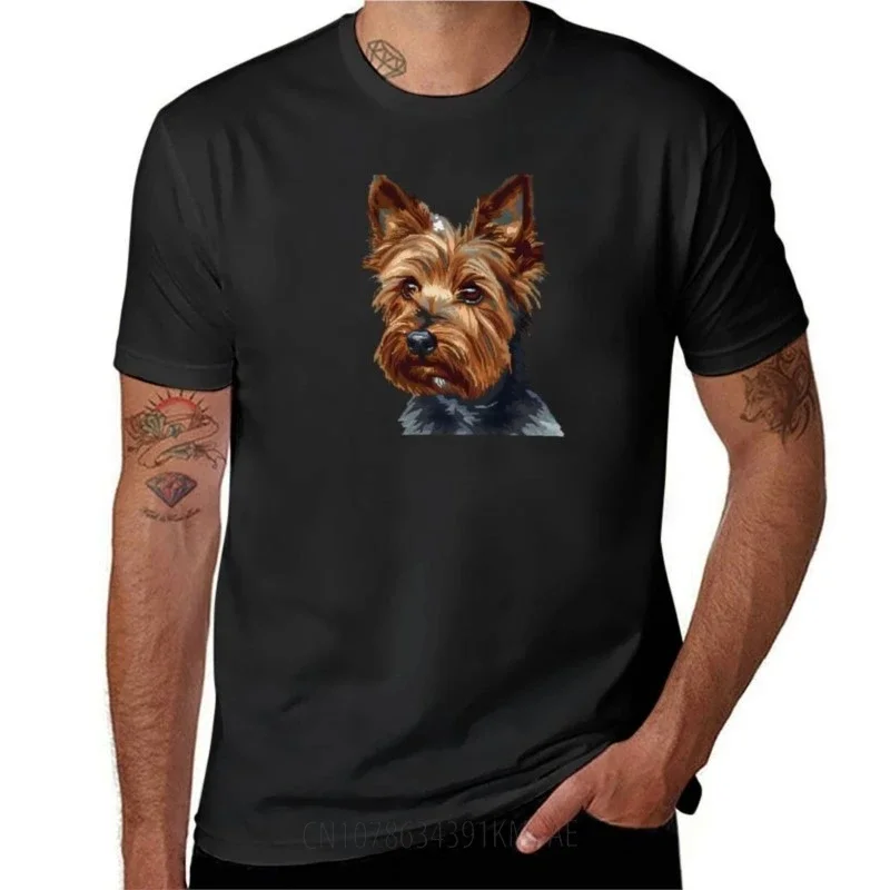 16-bit Silky Terrier T-Shirt blacks korean fashion aesthetic clothes fruit of the loom mens t shirts