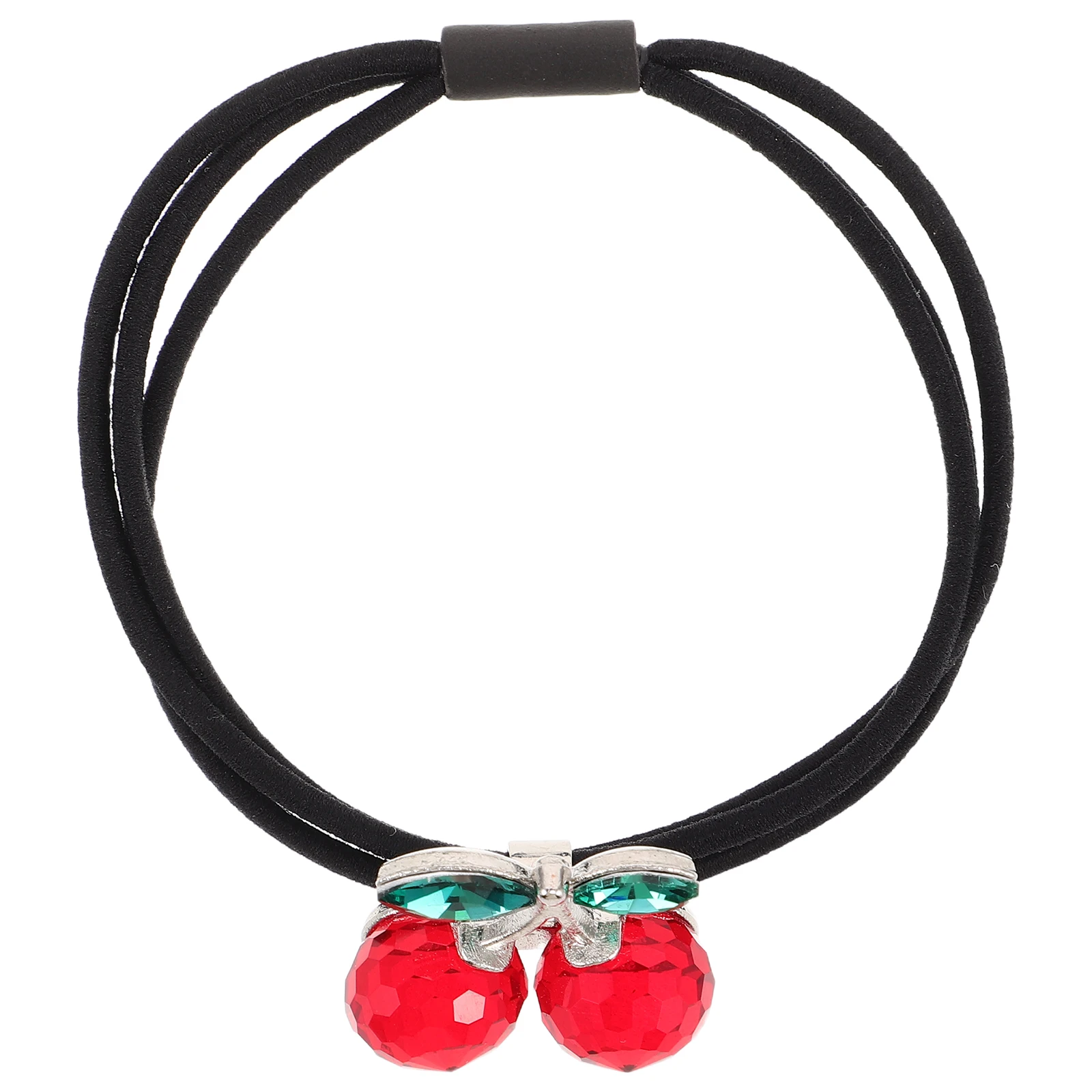 

Bling Accessories Elastic Tie Band Crystal Rope Women Hair Decorations Personalized Cherry Hair Bands