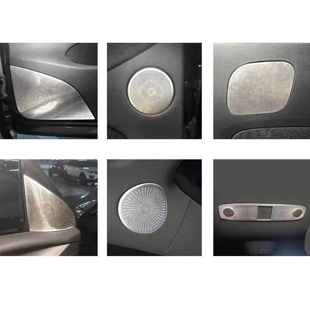 

For Tesla Model Y Juniper 2025-2026 Car Door Horn Cover Protective Cover Rear Trunk Speaker Stainless steelSound Frame