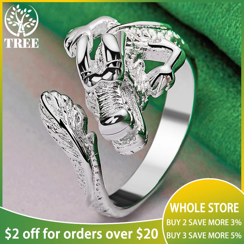 

Регулируемое кольцо из стерлингового серебра 925 пробы с яркой головой дракона в виде животного для женщин и мужчин, вечерние, день рождения, помолвка, свадебное очаровательное ювелирное изделие, подарок