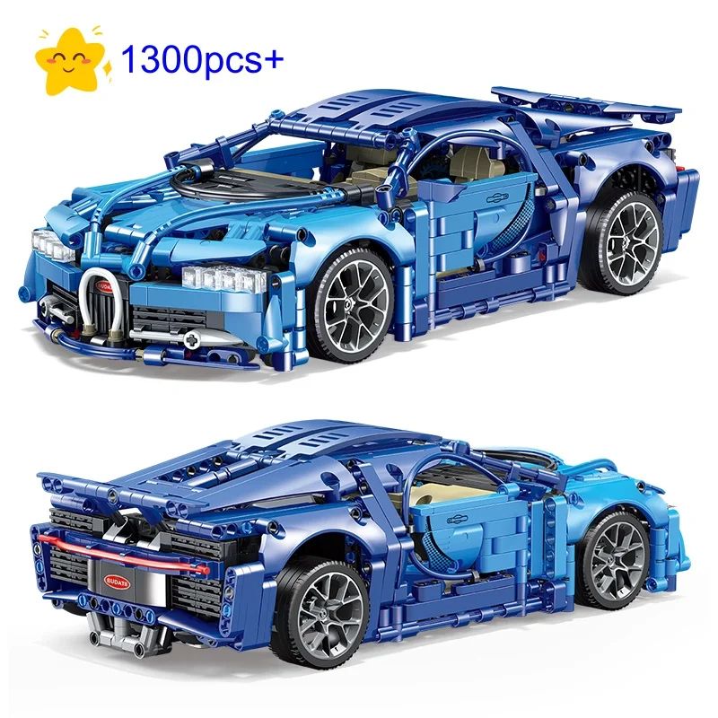 NEUE Technische 1:14 Blau Super Racing Auto Bausteine MOC Montieren Sport Modell Für Kinder Geburtstag Weihnachten Halloween Geschenke