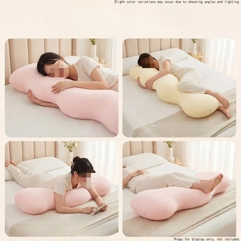 Summer Ice Silk Long Body Pillow, Sleeping Pillow for Girls, Leg Support Pillow for Bed, Side Sleeper Cushion, Headboard Backres