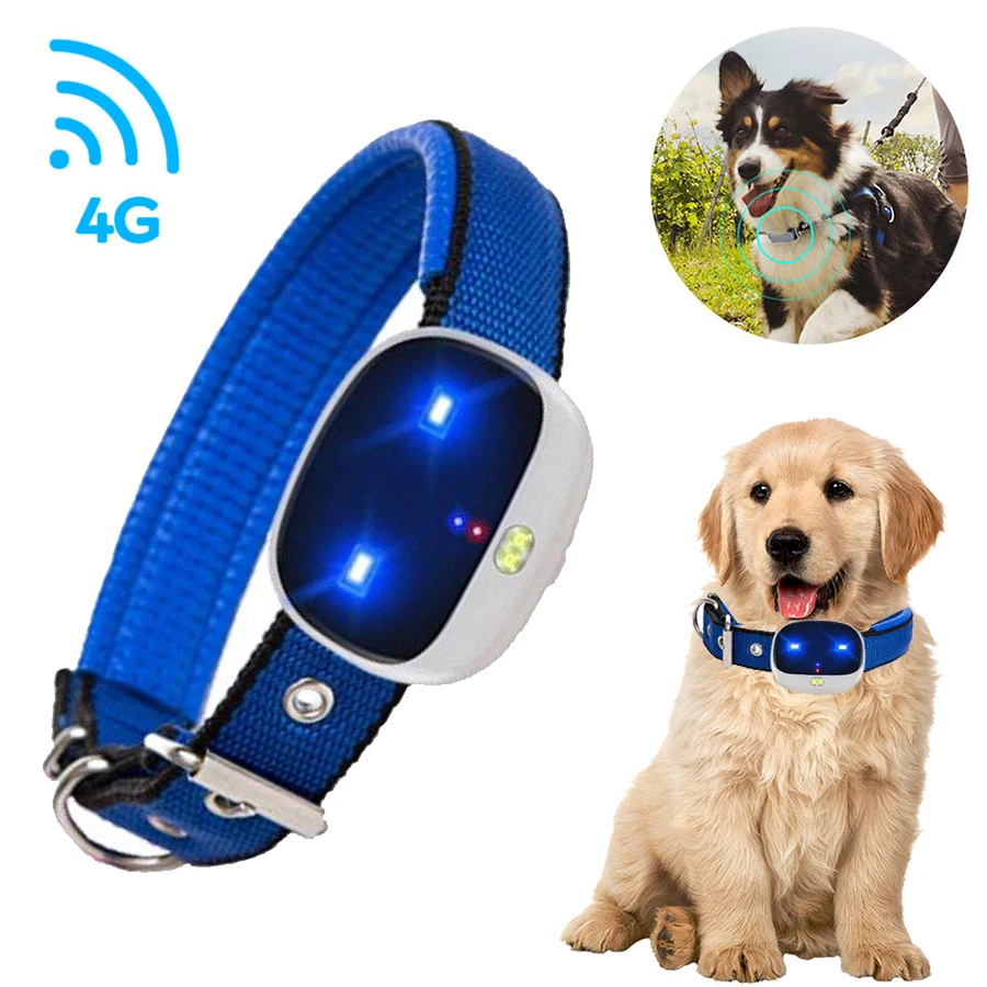 Multifunctional Animal Tracking Device Mini Wireless Geo Fence Locator Free App Control 4G GPS Cat Dog Pet Tracker Collar