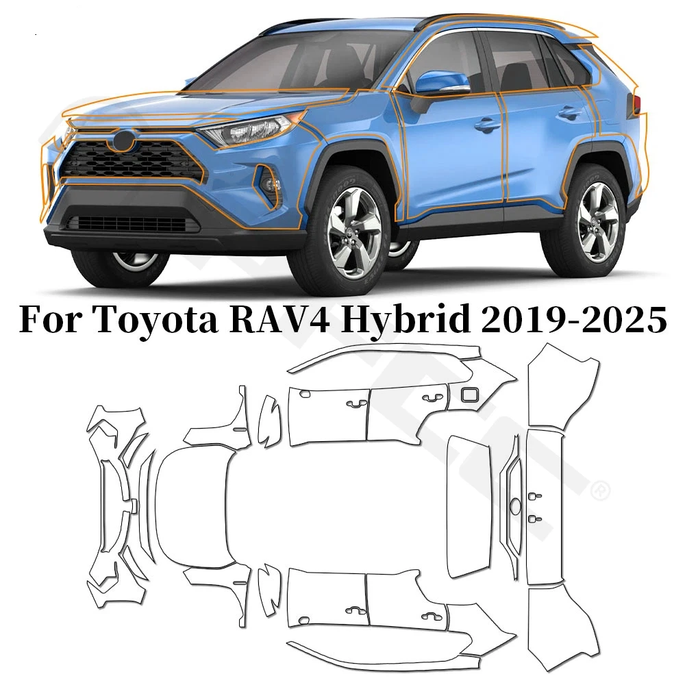 

TPU Paint Protective Film For Toyota RAV4 Hybrid XA50 2019-2025 Anti-scratch Pre-cut PPF Car Body Clear Bra Sticker Accessories