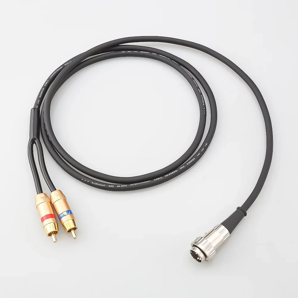 

NAIM 4/ 5 Pin Din Twist Locking connector to Stereo RCA Phono Cable Stereo OFC Copper Pure Cable for BO, Naim Quad Bang Olufsen