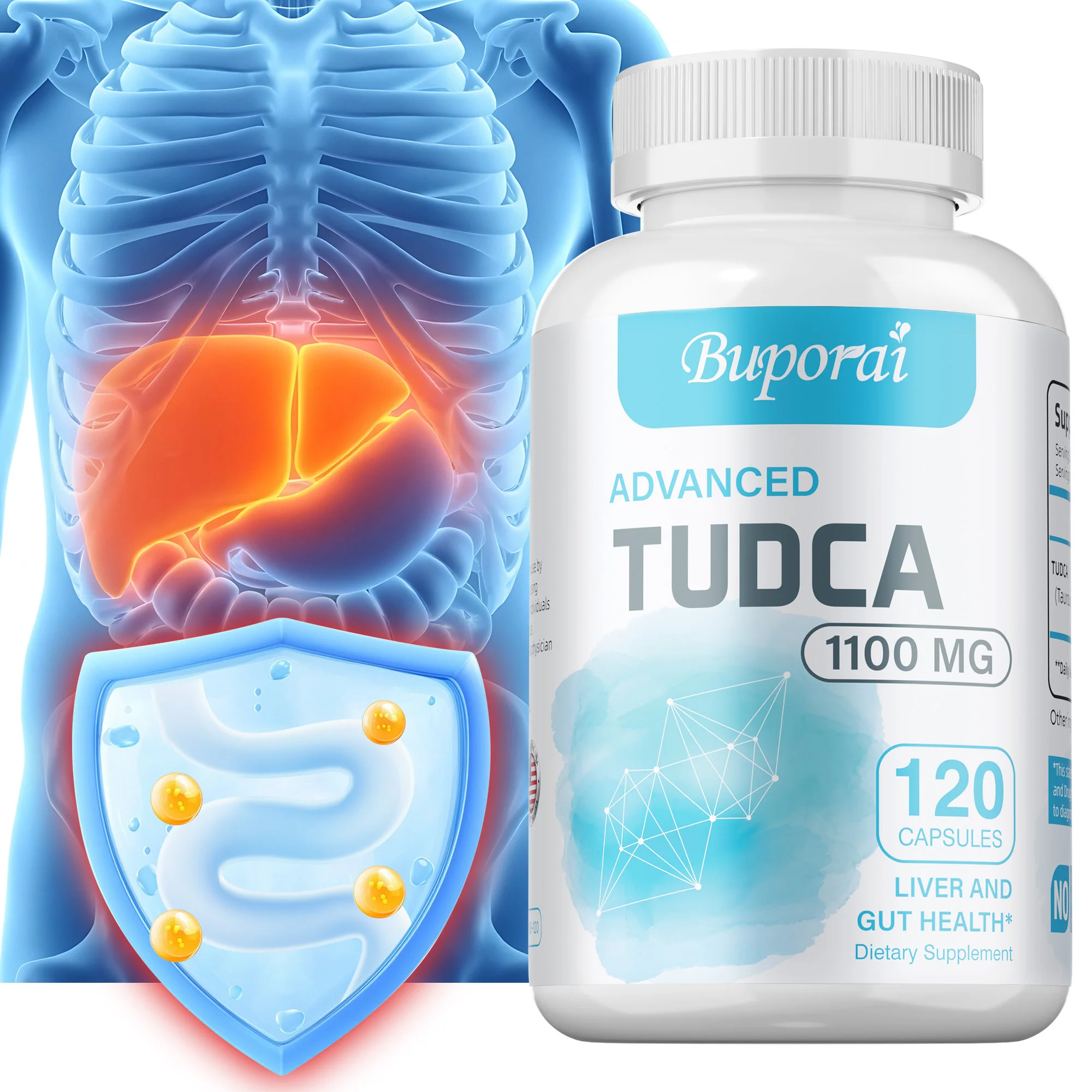 

Добавки для печени TUDCA — способствующие здоровью печени и кишечника, улучшают пищеварение, очищает и восстанавливает, без глютена