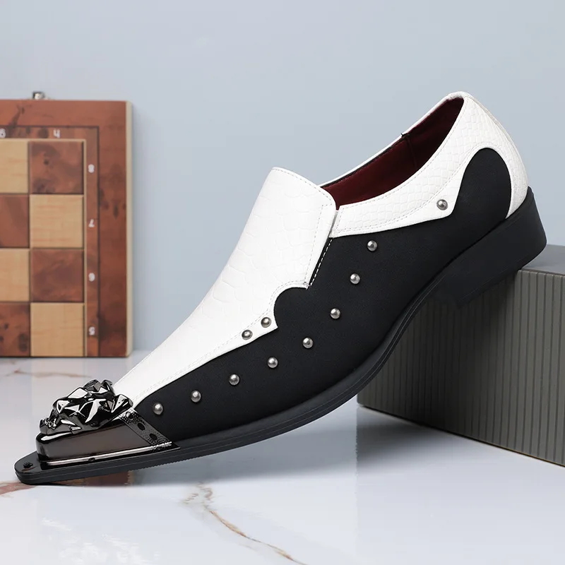 Fashion Wedding Pointed Toe Formal Loafers Luxury Party Shoes Man New Designer Brand Business Dress Shoes for Man Uomo Eleganti