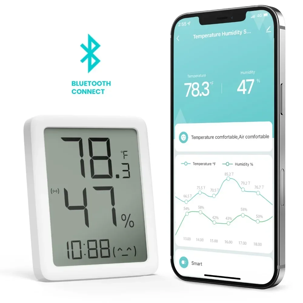 Temperatur Feuchtigkeit Bluetooth Digital Sensor LCD Bildschirm Digital Feuchtigkeit Meter Drahtlose