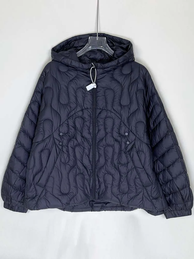 Inkeo-女性用の超軽量カジュアルジャケット,バットスリーブ,フグコート,フード付き,暖かい,ストリートウェア,秋冬,dj051,2024