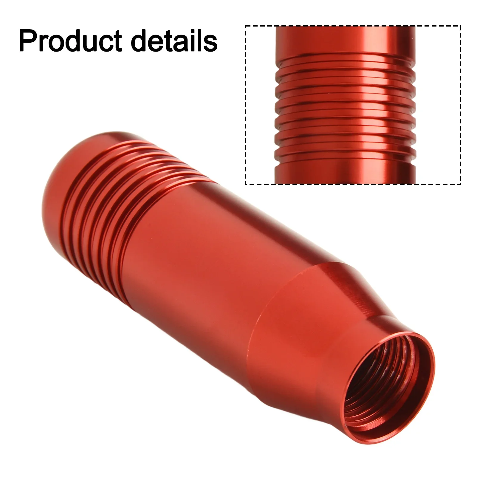 Aluminum Alloy Car Gear Shift Knob 8 5 CM With 3 Inner Diameter Adapters Compatible With 5 6 Speed Manual Cars