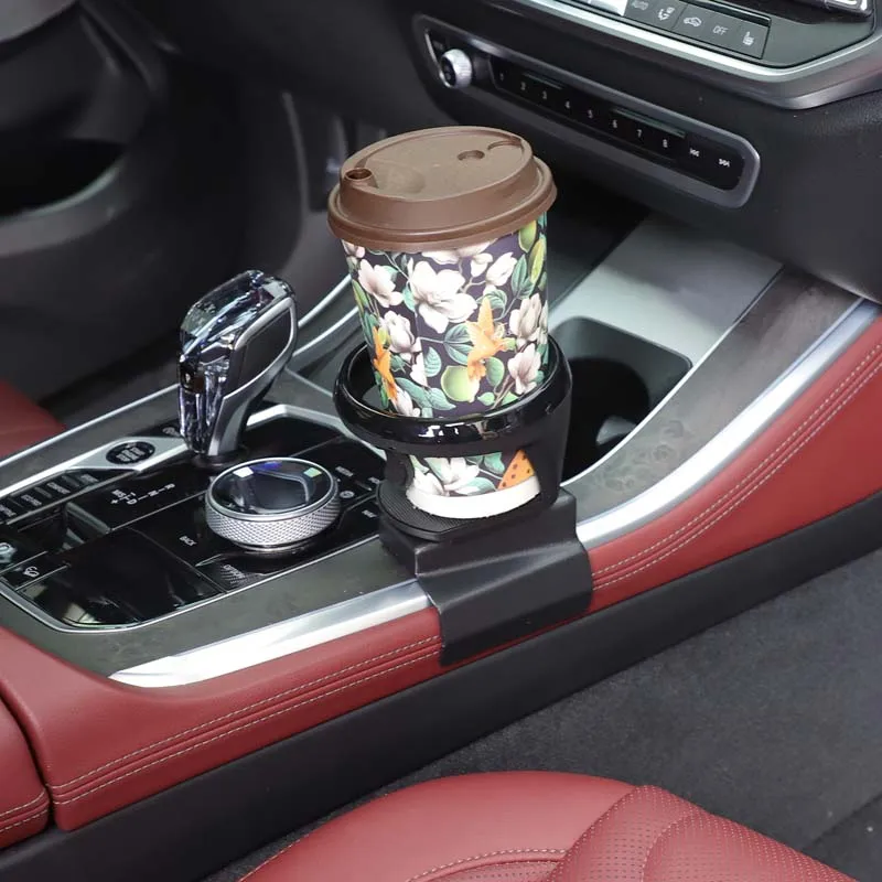 

For BMW X5 X6 X7 G05 G06 G07 2019-2025 Carbon Steel Black Car Center Console Water Cup Holder Trim Interior Car Accessories