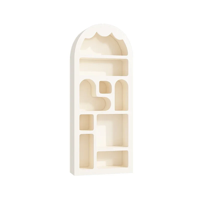 

Cream Style Wire-Wrap Board Entrance Cabinet Floor Cave Storage Cabinet Children's Bookcase Arch Storage Display Cabinet