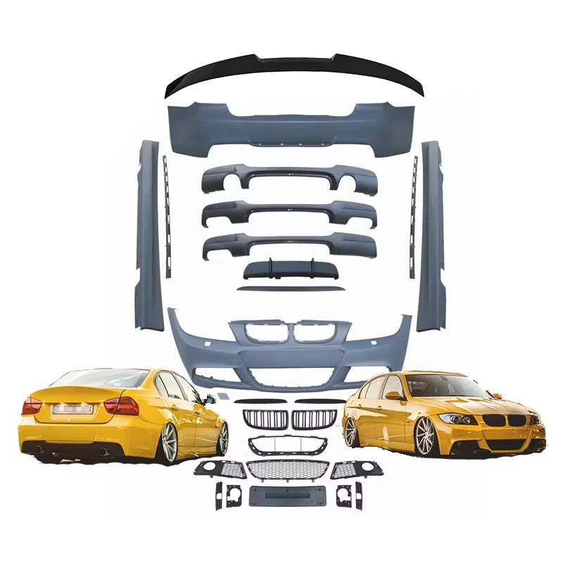 

Dream Car E90 M-tech Body Kit For 3 Series Front Rear Bumper Side Skirts M Sports Bumper Kit Diffuser Spoiler