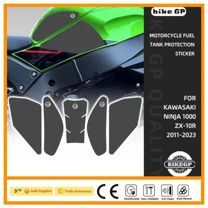 Para kawasaki ninja 1000 ZX-10R 2011-2023 adesivo da motocicleta tanque antiderrapante tração almofada lateral decalque protetor