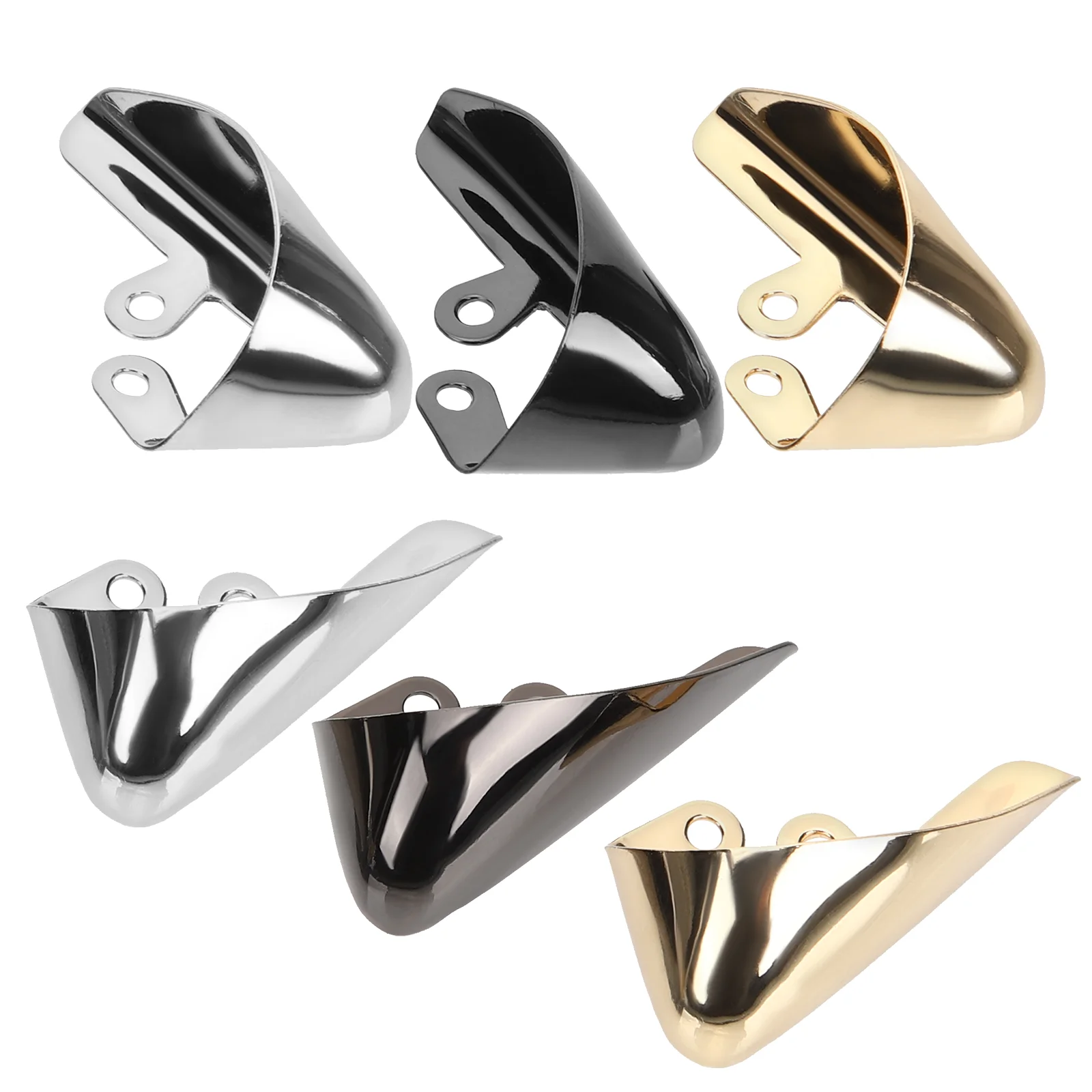 

6 Pcs Toe Protector High Heel Shoe Protectors Accessory Pointed Metal Shoes Tip Decoration Tips Cap for Protection Cover