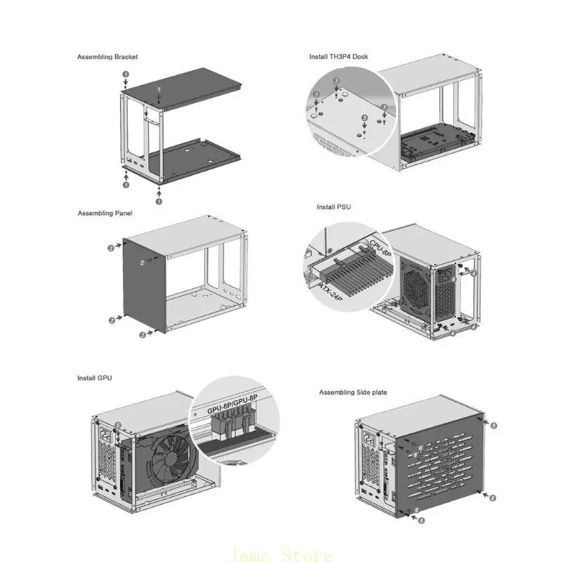 Case d'ordinateur LX0B Châssis Th3p4g3 Compatible Box prend en