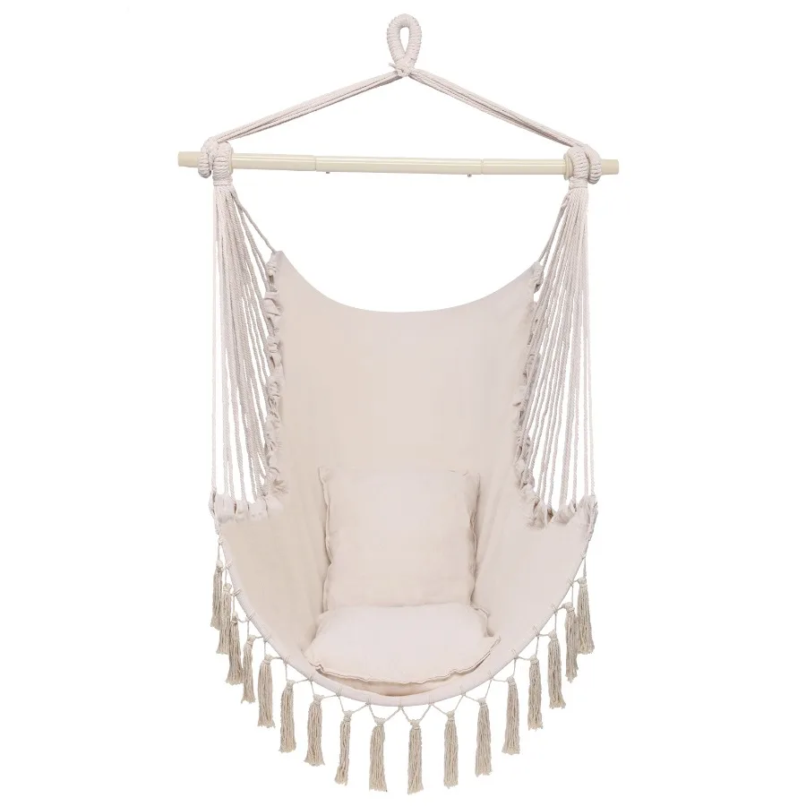 

Pillow Tassel Hanging Chair Beige