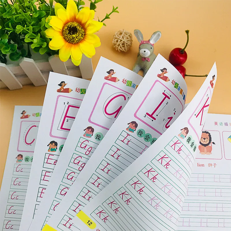 

7 Books/Set Children Addition and Subtraction Learning Math And English Preschool Arithmetic Exercise Book Baby Calligraphy Toys