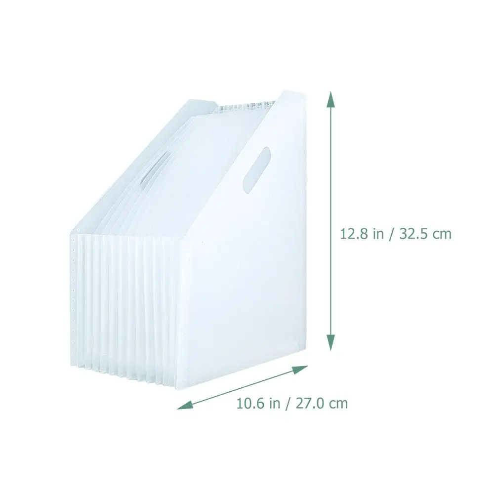 File Folder Storage Rack Telescopic Organizer Expandable Stand Accordion Holder Desktop Plastic Document Multifunctional Storage