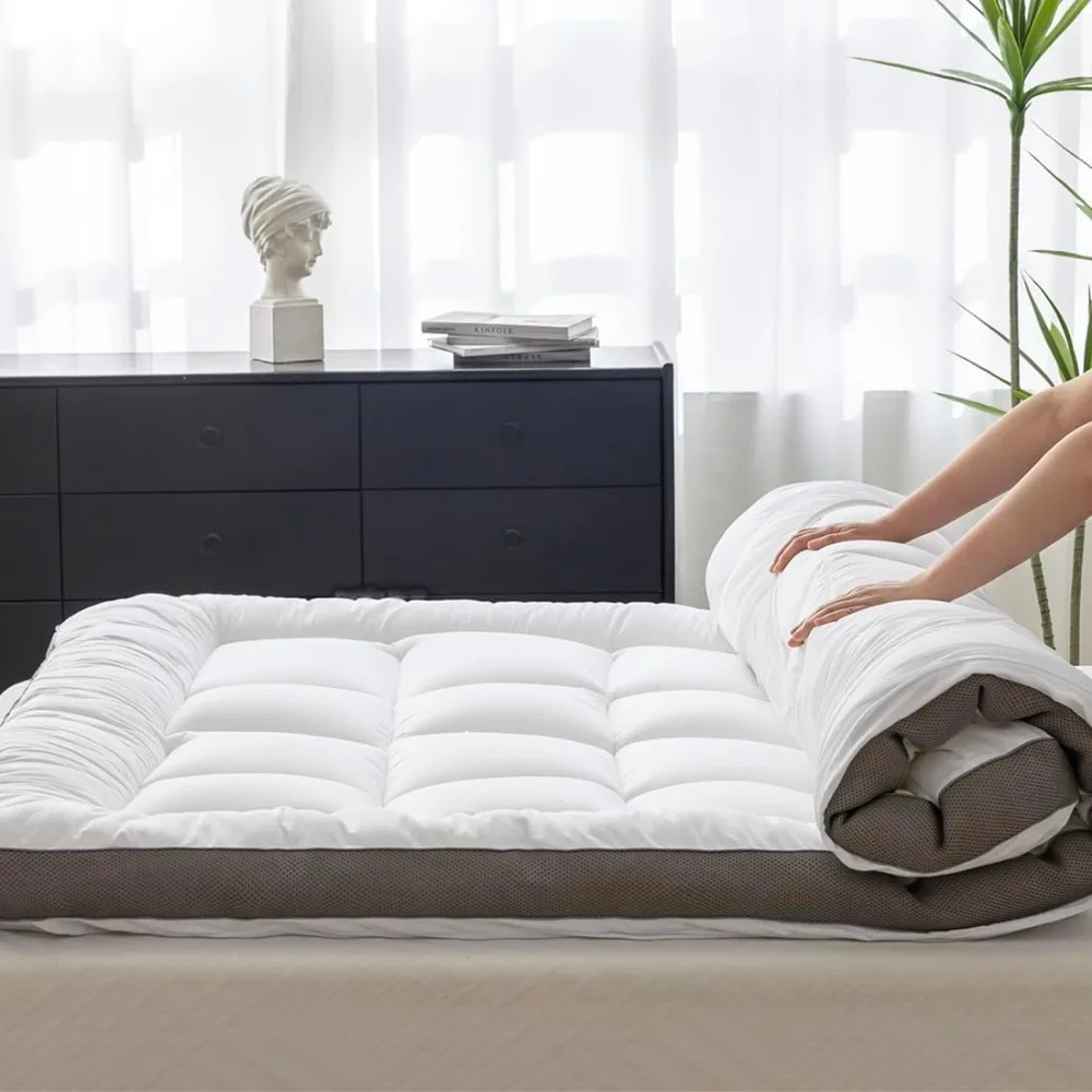 

Ultimate Comfort and Cooling: 100% Cotton 2" Thick King Mattress Topper - Luxurious Softness, Good for Back Pain, Revolutionary