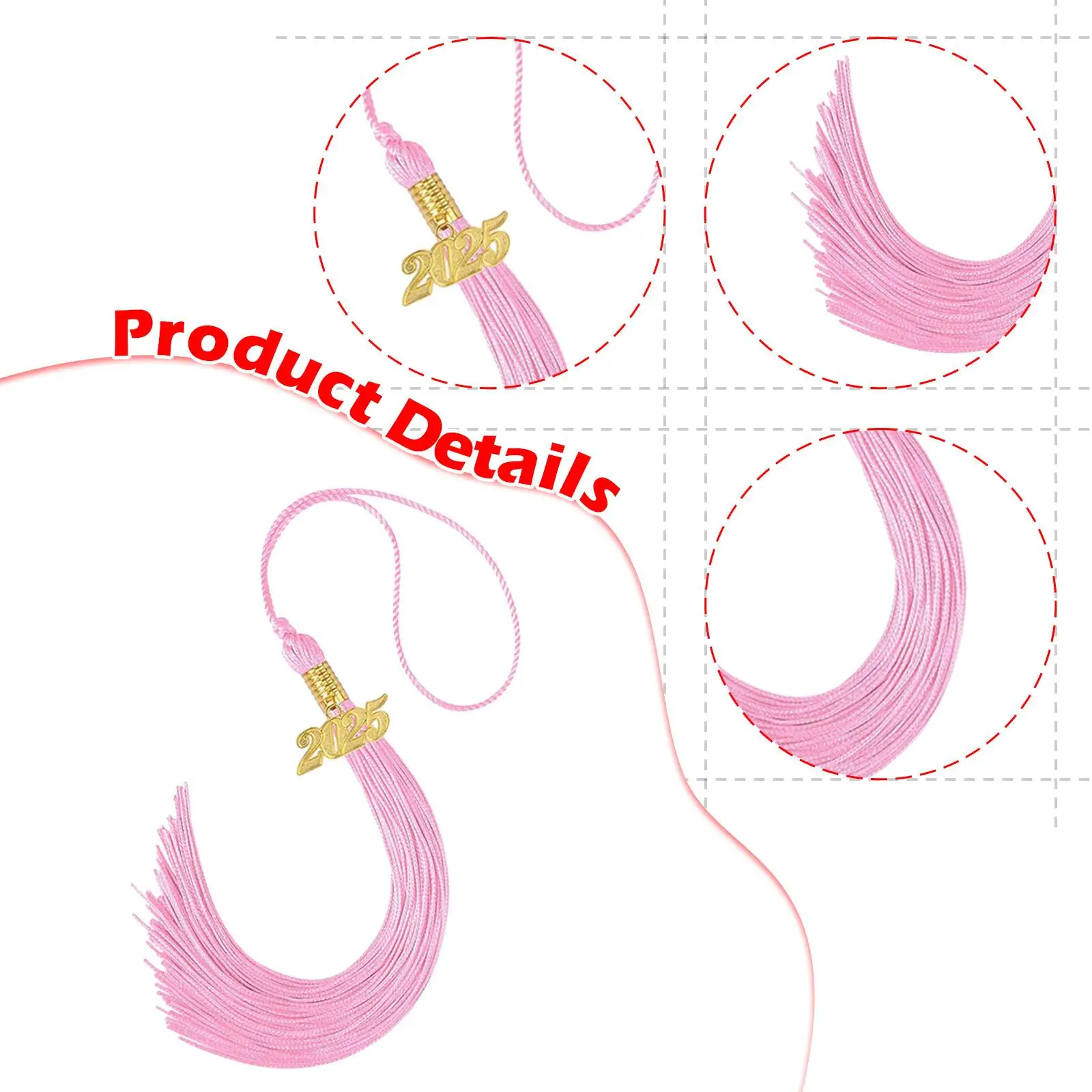 10x شرابات التخرج هدية أكاديمية ديكور قبعة التخرج شرابات لسلاسل المفاتيح #5