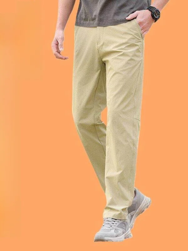 

Men's Outdoor Work Trousers Summer Thin Windproof Qui Dry Sports Casual New Sle Polyester Elastic Fiber Straight Leg Pants