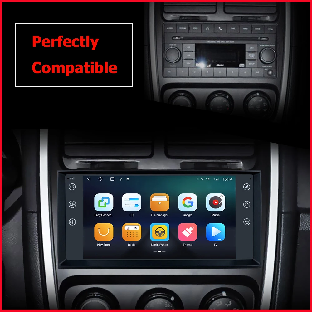 Car Stereo Head Unit Radio For Chrysler 300C Sebring Dodge Caliber Journey Dakota With Screen Bluetooth Carplay Android Auto