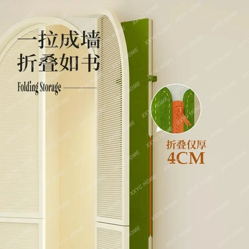LMobile folding wall panel fence living room live stream background panel room partition soft screen