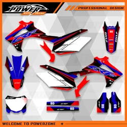 Powerzone For Honda CRF 450R CRF450 2013 2014 2015 2016 CRF 250R CRF250 2014-2017 Motorcycle Backgrounds Graphic Decals Stickers