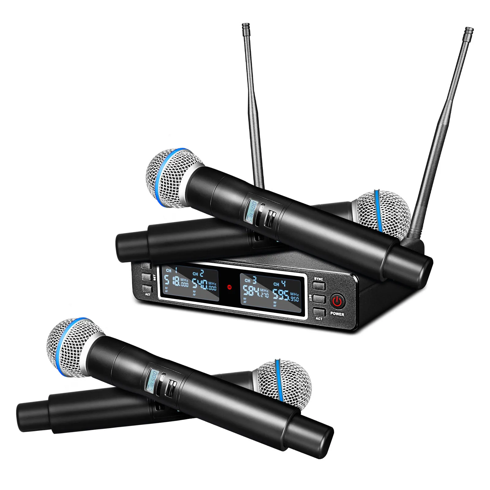 

OEM LK4 Professional 4 Handheld Up To 262 Ft MIC And Portable Wireless Microphone Karaoke