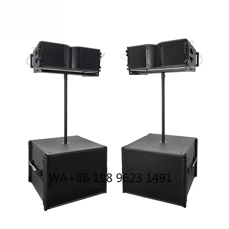 Speaker Profesional Dual 15 Inch 700W RMS 105dB Sensitivitas Tinggi Kayu Lapis PA Outdoor