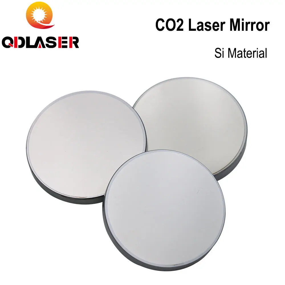 

QDLASER 3pcs Co2 Laser Si reflective Mirrors 25mm for Laser Engraver Gold-Plated Silicon Reflector Lenses